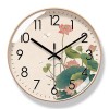 易普拉8181新中式挂钟客厅表挂墙钟表金竹挂表时钟静音扫秒石英钟