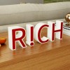 装饰摆件1031开门见红RICH马上有钱暴富招财字母创意装饰摆件桌面
