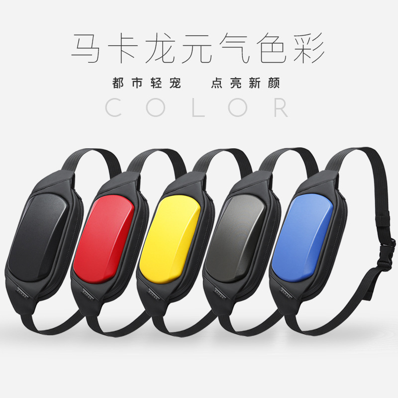 BANGE新品腰包男款胸包防水单肩包韩版EVA硬壳斜挎包情侣腰包批发