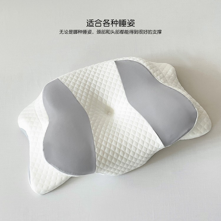 跨境外贸记忆棉枕头亚马逊成人蝶形枕不塌陷护颈枕慢回弹记忆枕头