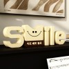 装饰摆件1004创意文艺字母SMILE笑脸客厅现代桌面玄关摆台装饰品