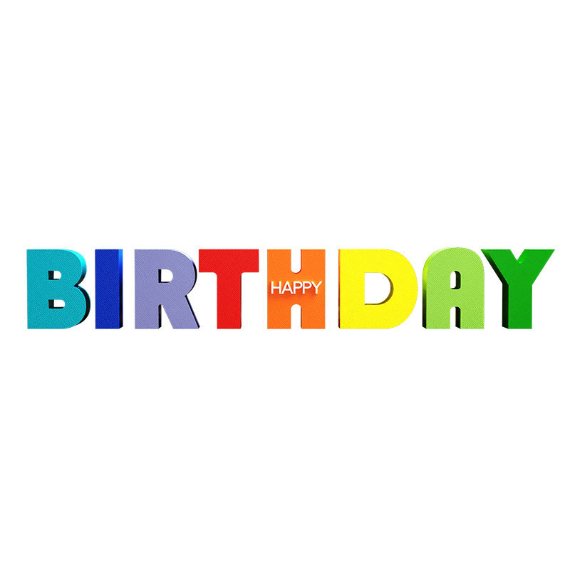 装饰摆件1025生日快乐派对场景装饰摆台字母birthday字牌立体桌面