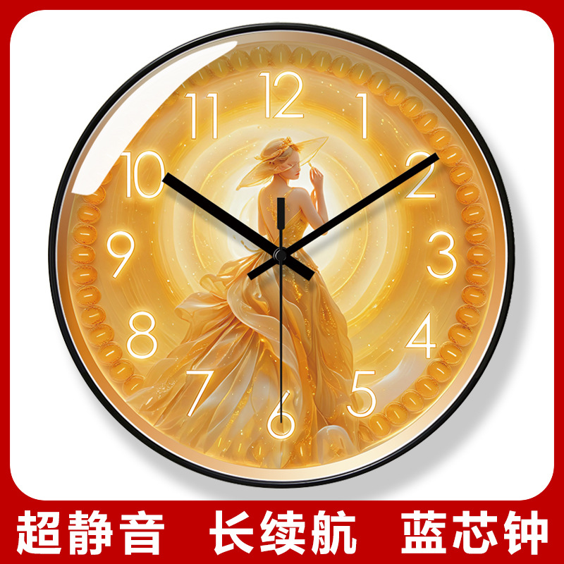 易普拉7120简约现代时钟养生会所挂钟客厅壁挂钟大气时尚装饰挂表