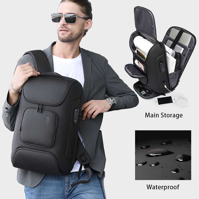 BANGE新款双肩包男背包男款大容量商务电脑背包户外旅行backpack