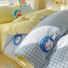 糯糯棉少女心毛巾绣水洗棉1.8m床笠四件套学生卡通被套床单三件套
