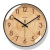 易普拉6855木质纹理挂钟客厅钟表时尚艺术时钟挂表静音扫秒石英钟