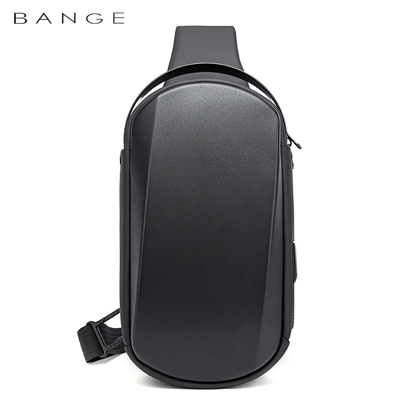 BANGE新款男士胸包防水eva硬壳单肩包潮流斜跨小包跨境Chest bag