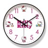 易普拉6907客厅挂钟 HELLO KITTY卡通早教静音挂表静音扫秒石英钟