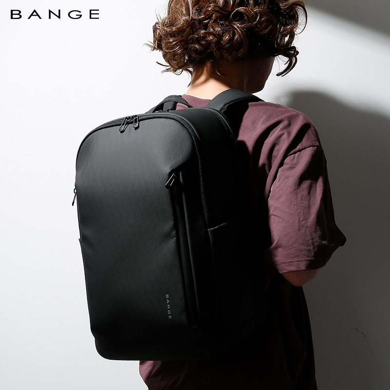 BANGE新款跨境双肩包大容量男士高级感17寸商务通勤轻便电脑背包