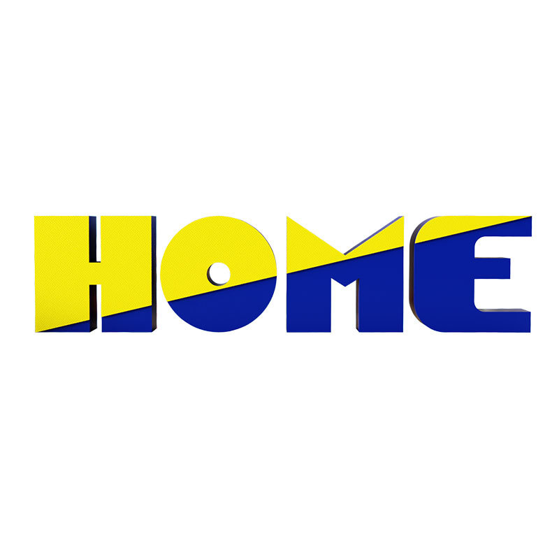 艺术摆件1019创意HOME摆台字母极简文字立体桌面客厅艺术字装饰品