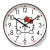 易普拉6912客厅挂钟 HELLO KITTY卡通早教静音挂表静音扫秒石英钟