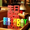 装饰摆件1039时尚生日快乐字牌立体文字立体桌面摆件派对场景布置