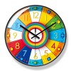 易普拉7212卡通可爱时钟挂墙家用早教学习挂钟儿童房客厅圆形钟表