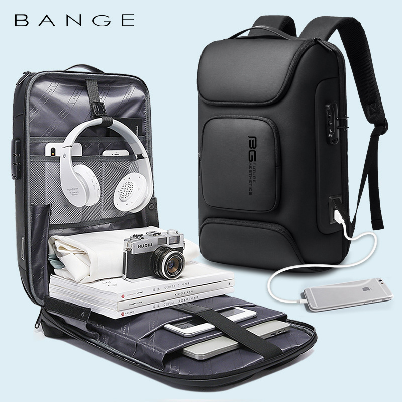 BANGE新款双肩包男背包男款大容量商务电脑背包户外旅行backpack