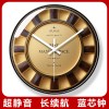 易普拉7296欧式复古客厅时钟简约时尚创意石英钟家用圆形扫秒挂表