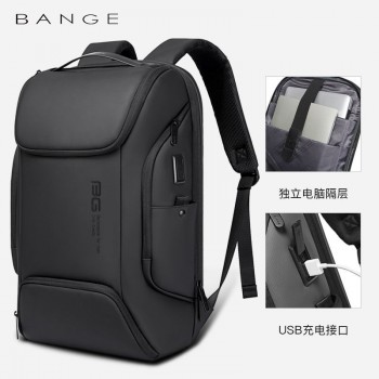BANGE新款双肩背包男士商务背包韩版大容量电脑学生书包backpack