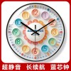 易普拉7096创意可爱挂钟客厅家用简约时钟儿童房卡通挂墙静音钟表
