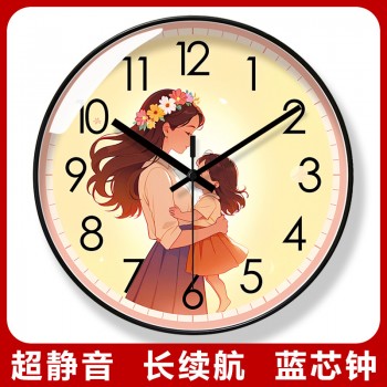 易普拉7229儿童房早教学习时钟客厅卡通简约家用时尚创意石英钟表