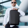 班歌新款背包男双肩包PC吸塑硬壳电脑包男士商务防水usbbackpack