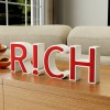 装饰摆件1031开门见红RICH马上有钱暴富招财字母创意装饰摆件桌面