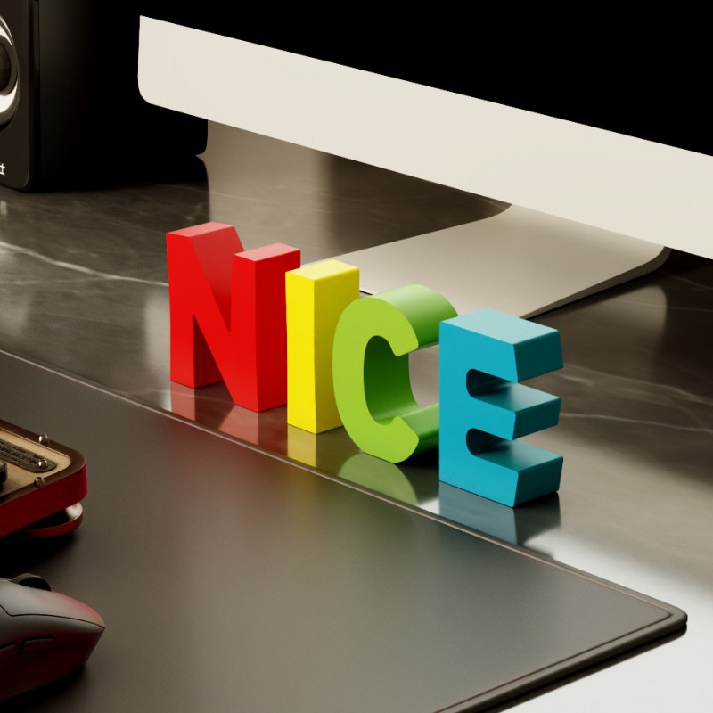 装饰摆件1027字母单词祝福鼓励创意立体NICE桌面摆件装饰品乔迁