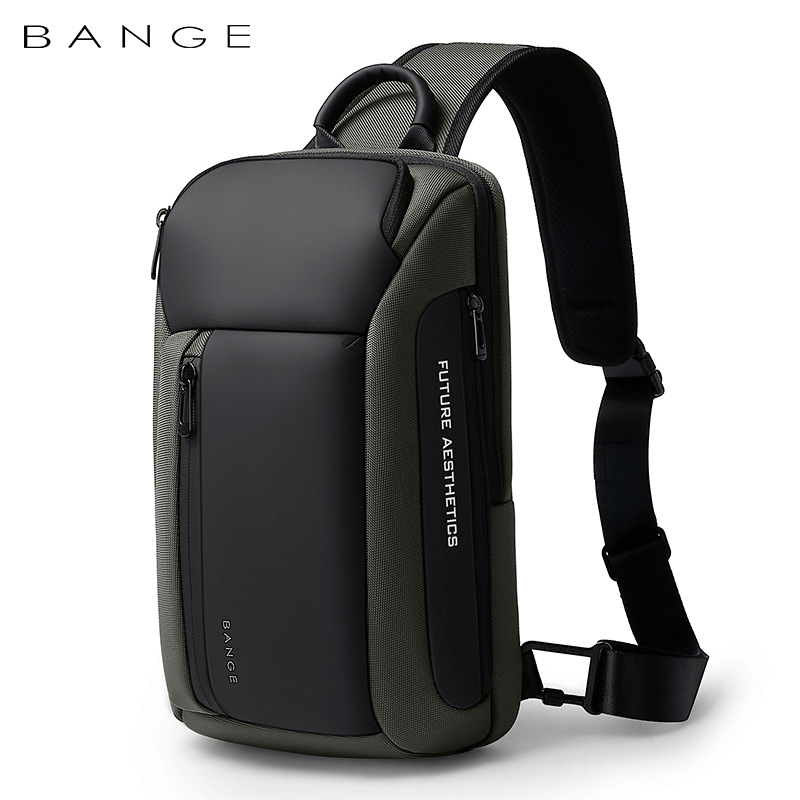 BANGE胸包男包防水男士胸包单肩包斜挎包男休闲挎包男士Sling bag