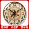 易普拉7159新款简约大气挂钟客厅钟表创意复古圆形客厅挂表静音钟