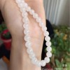 新疆和田玉项链羊脂白玉串珠挂绳男女款天然玉石手串圆珠白玉手链