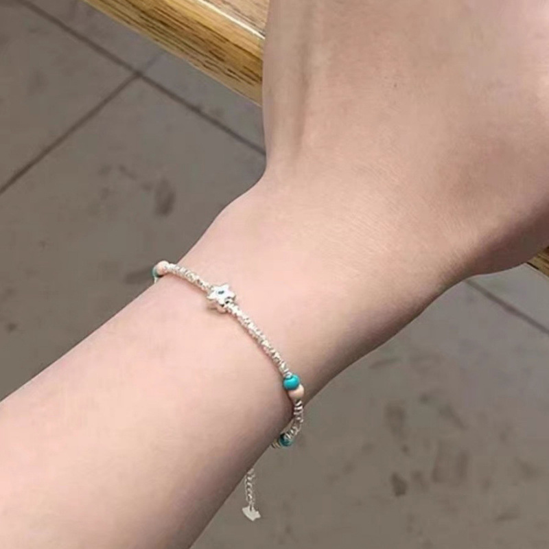 s925碎银子方糖银手链女生纯银女精致高级感手串送闺蜜生日礼物