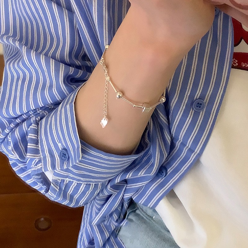 S925碎银子纯银蝴蝶手链女轻奢小众精致足银手镯手饰女友闺蜜礼物