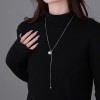 施家珍珠项链女小众轻奢设计高级感时尚气质锁骨链颈链毛衣链珠链