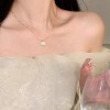 S925纯银蝴蝶结项链女2025新款轻奢高级感小众设计锁骨链颈链饰品