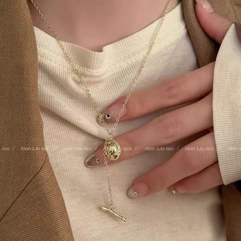 轻奢高级感超闪锆石项链女百搭小众设计气质不掉色简约锁骨链颈链