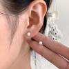 925银爱心蝴蝶耳钉女ins风小众设计感睡觉免摘耳环简约养耳洞耳饰