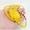 天然老蜜蜡原矿原石 琥珀鸡油黄吊坠 手链饰品项链男女款批发