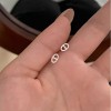 925银爱心蝴蝶耳钉女ins风小众设计感睡觉免摘耳环简约养耳洞耳饰