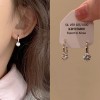 925银针精致小巧耳钉耳骨钉超仙百搭小众彩色锆石蝴蝶耳环ins耳饰