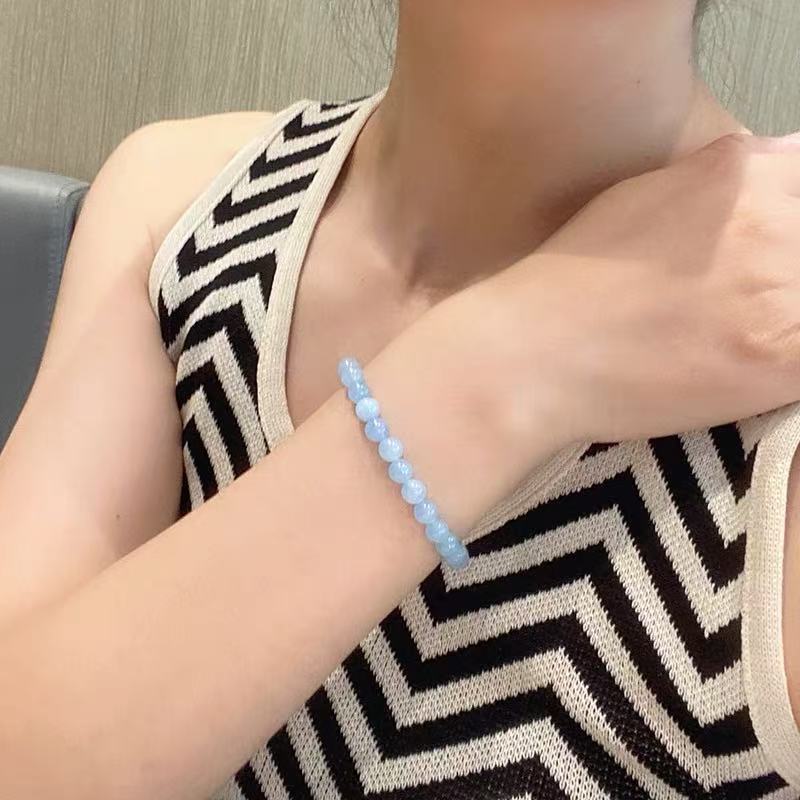 2025春夏款水晶手链小众设计灰月光紫阿赛紫水晶手串草莓晶手链