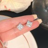 S925纯银针粉色锆石养耳洞耳钉女2025新款小众高级感睡觉免摘耳饰