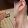 S925纯银蝴蝶耳钉女ins小众设计感睡觉免摘耳环简约养耳洞耳饰