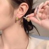 复古气质金属耳钉女2025新款爆款网红小众高级感耳环金色百搭耳饰