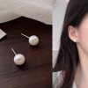 925银爱心蝴蝶耳钉女ins风小众设计感睡觉免摘耳环简约养耳洞耳饰