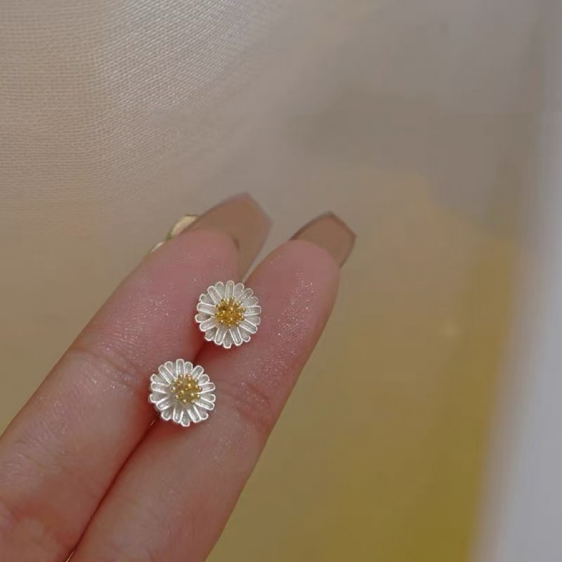 S925银针欧美夸张素圈耳环女高级感轻奢百搭简约气质耳圈耳饰批发