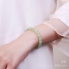 正品天然和田玉高冰晴水老型珠手串男女款玉石珠串手链青白玉礼物