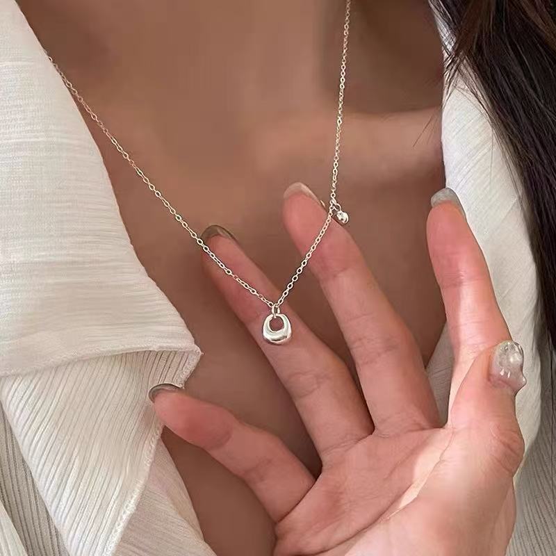 轻奢高级感超闪锆石项链女百搭小众设计气质不掉色简约锁骨链颈链
