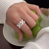 925纯银不规则几何戒指女ins2025年新款小众设计感时尚个性食指戒
