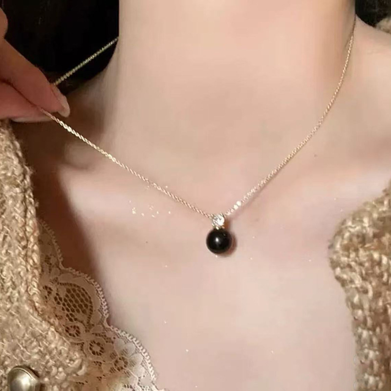 轻奢高级感超闪锆石项链女百搭小众设计气质不掉色简约锁骨链颈链