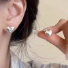 s925纯银冷淡风素银耳环女2025新款爆款耳钉小众设计感耳饰首饰品