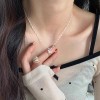 S925纯银蝴蝶淡水珍珠项链不掉色女春夏高级感轻奢吊坠百搭锁骨链