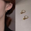 S925银针欧美夸张素圈耳环女高级感轻奢百搭简约气质耳圈耳饰批发
